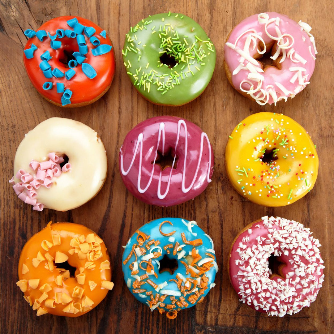 Best-restaurnts-Edmonton-donut-tour-active-date-ideas-Edmonton-Things-to-do-Best-donuts-Edmonton-biking-tours-colourful-donuts-decorated-food-bike-tour